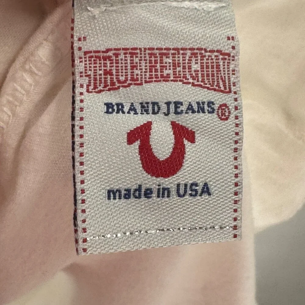 True Religion Mens 2XL White Cotton Graphic T-Shirt